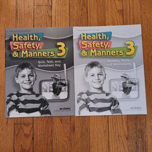 Abeka Health Safety Manners Grade 3 Student Quiz Test Worksheet Key Set of 2